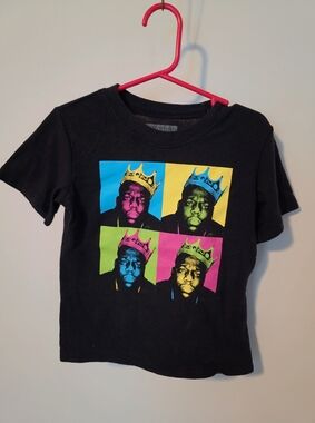 Kids Hip Hop Shirt - The Notorious B.I.G Black T-Shirt (Size 4T)